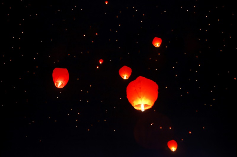 laterns in the sky, chinese new year