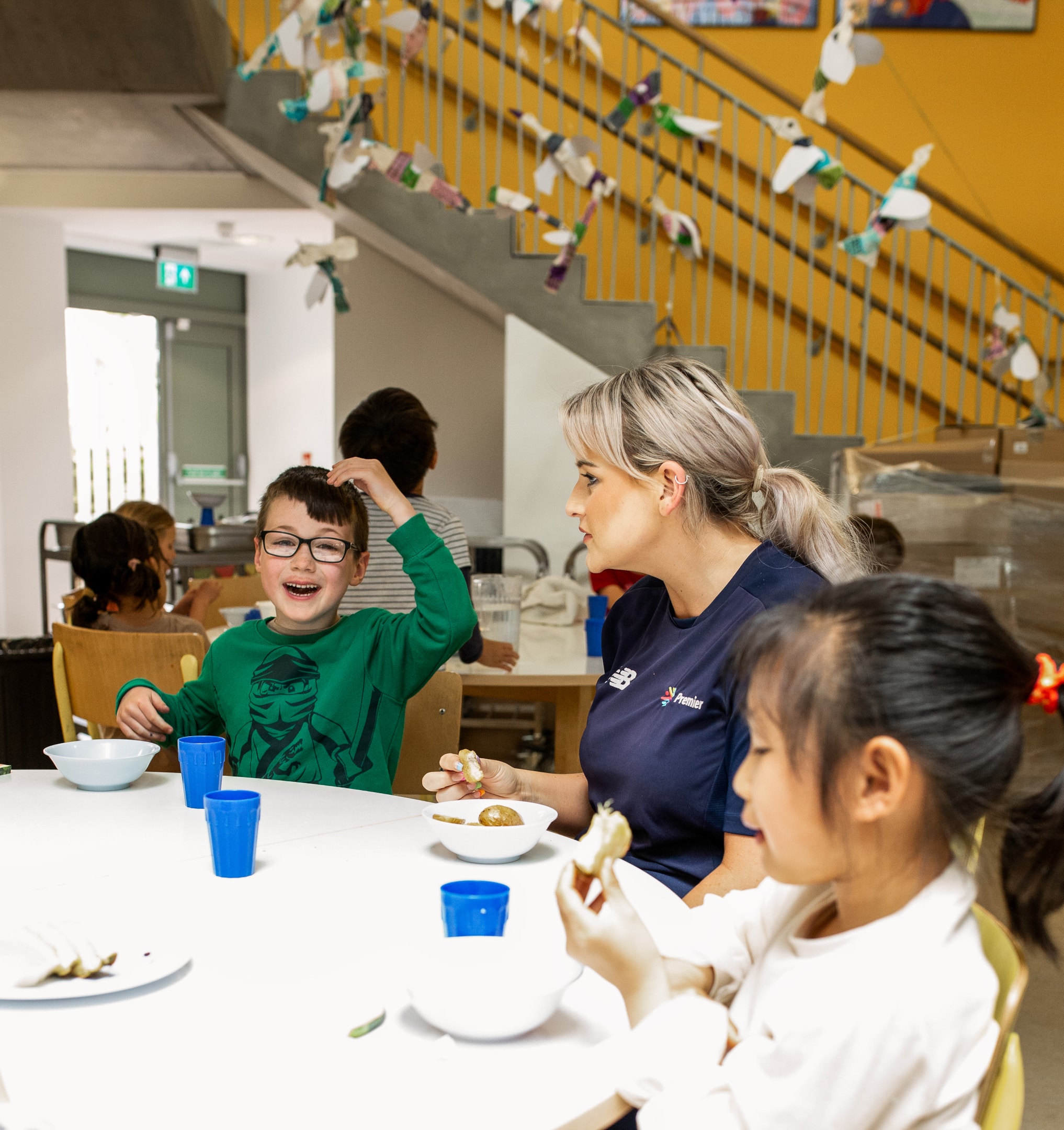 A free breakfast sets children up for the day.