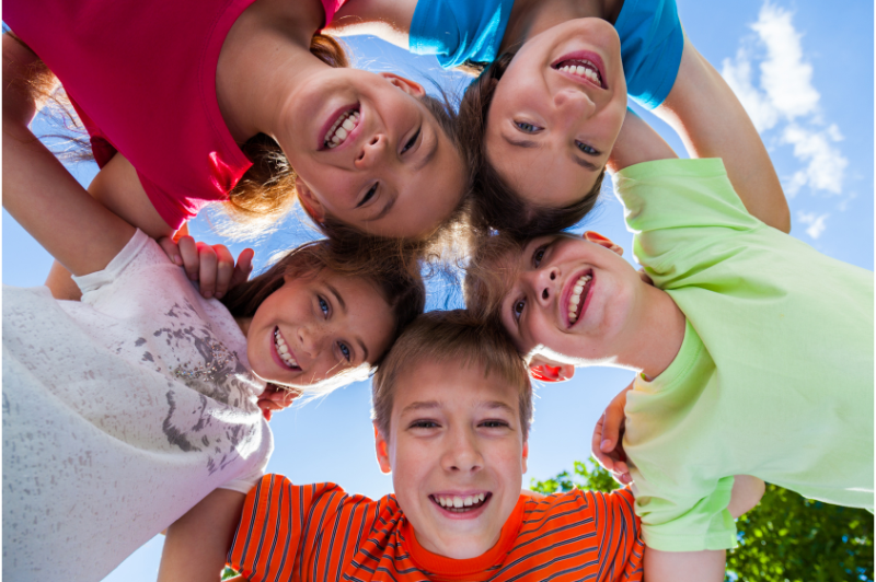 International day of happiness, happy children, smiling