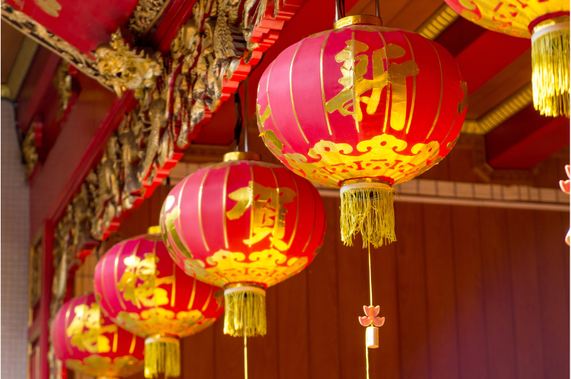 Red lantern, chinese New year decorations