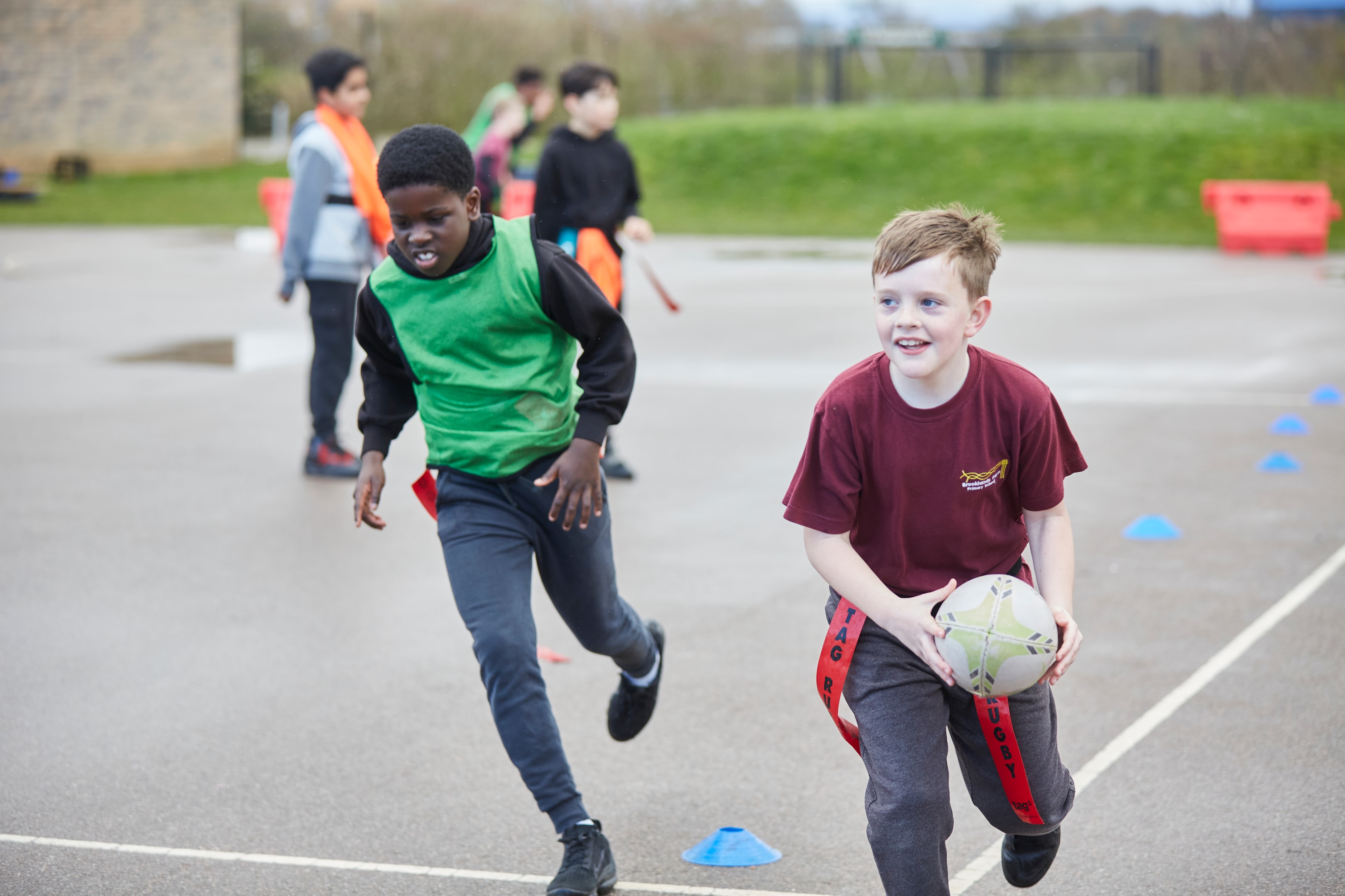 Playing games as part of a team helps students learn teamwork and cooperation.