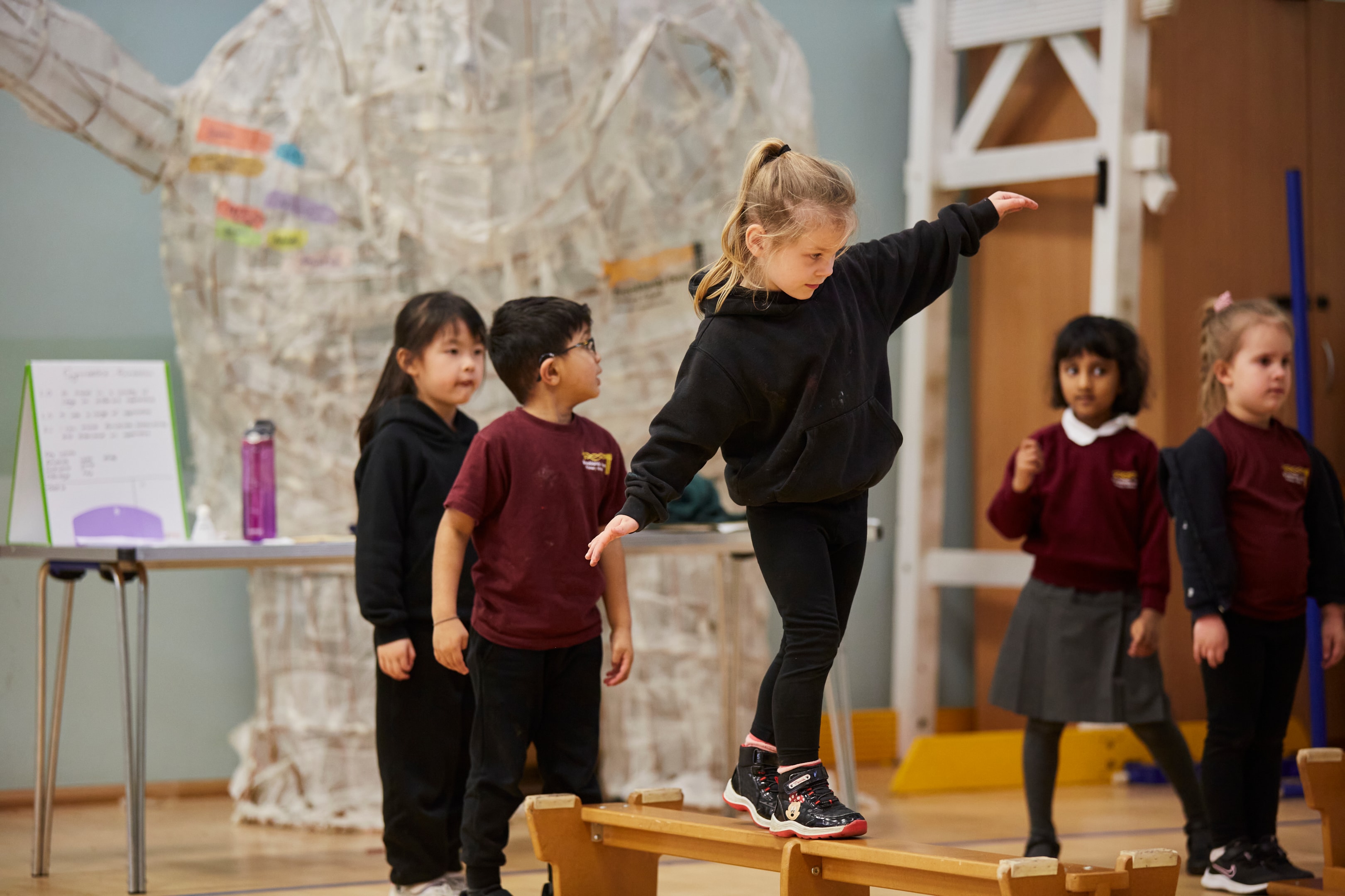 Gymnastics helps children develop a deeper understanding of their bodies.