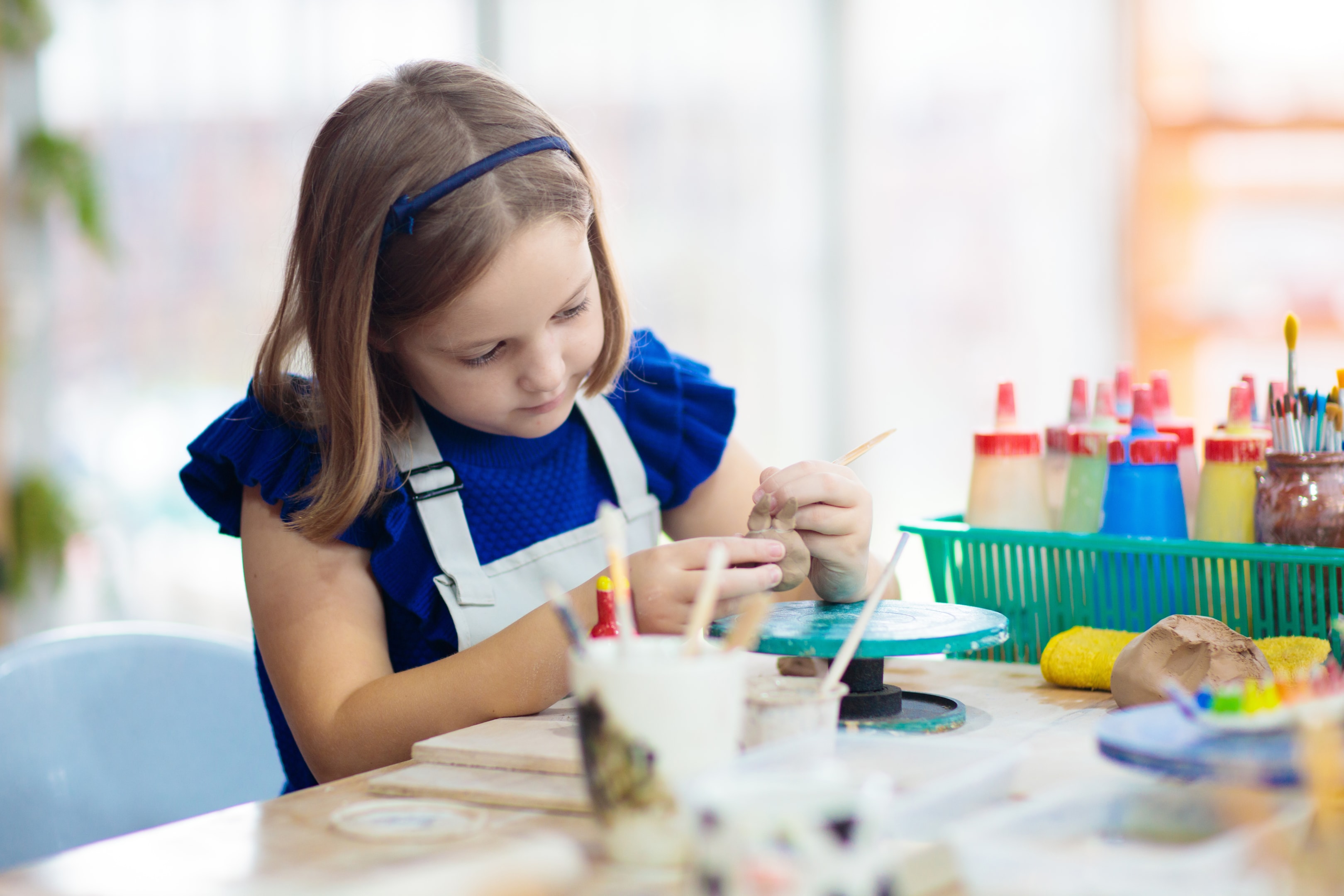 Get kids creative with painting and crafts.