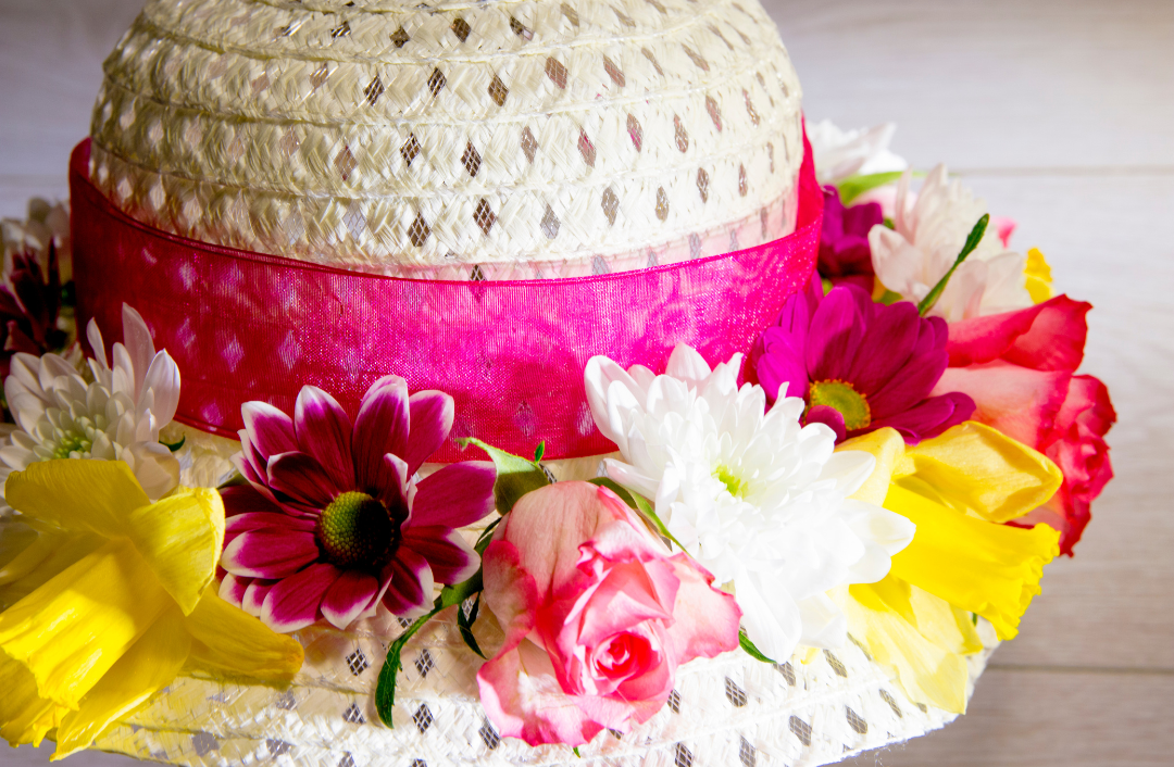 floral easter hat